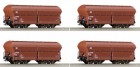 66098 Roco 4 Piece Set: Self-Unloading Hopper cars